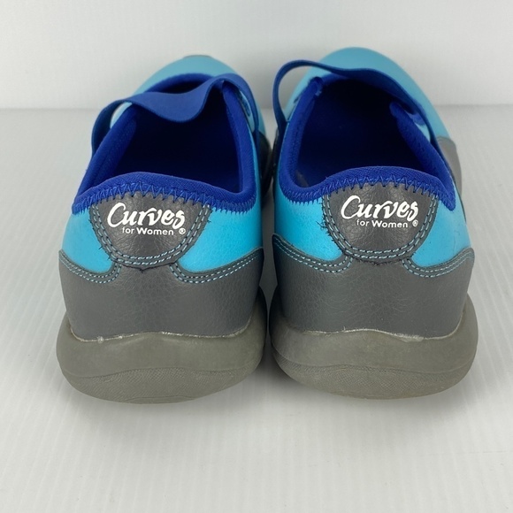 Curves for Women Sz 8 Walking Athletic Toning Blue Mary Janes Shoes - Picture 7 of 10
